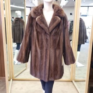 Natural Demi Buff Mink Fur Coat